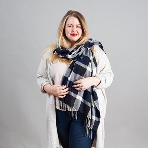 Plush Ultra Soft Fleece Plaid Scarf